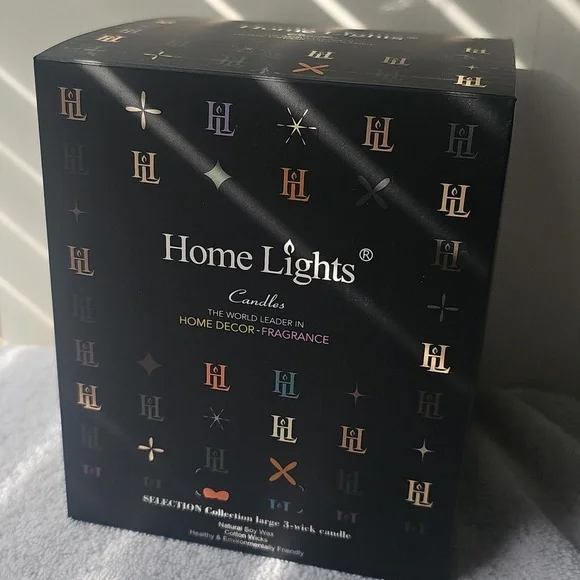 NIB Homelights Highly Scented Soy Candle 3 Cotton Wicks 5x6 Big 33.3 Oz Bundle - Picture 10 of 11